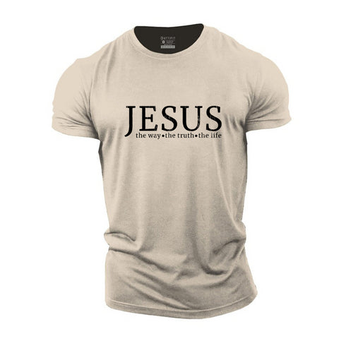 Men's Jesus, The Way The Truth The Life Cotton T-Shirt